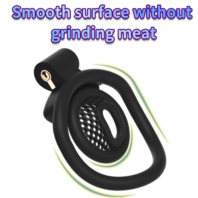 Small Chastity Cage Extreme Invisible Cock Cage Cation Negative Lock Fidelity Cage Micro Chastity Bdsm Lockable Sex Toy 4rings