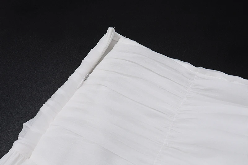 WhereMery Sexy Solid Women Skirt Perspective Pleated Mini Skirts Waist Casual Mini Dresses Street Nightclub Summer Short Dresses