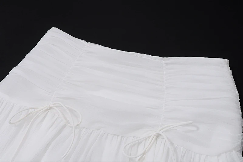 WhereMery Sexy Solid Women Skirt Perspective Pleated Mini Skirts Waist Casual Mini Dresses Street Nightclub Summer Short Dresses