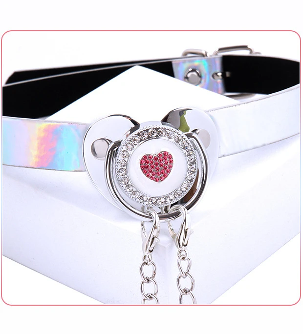 BDSM Pacifier Gag Sex Slave Open Mouth Bite Gags Stopper With Chain Nipples Clamp Fetish Erotic Sex Toys For Couples Adult Games