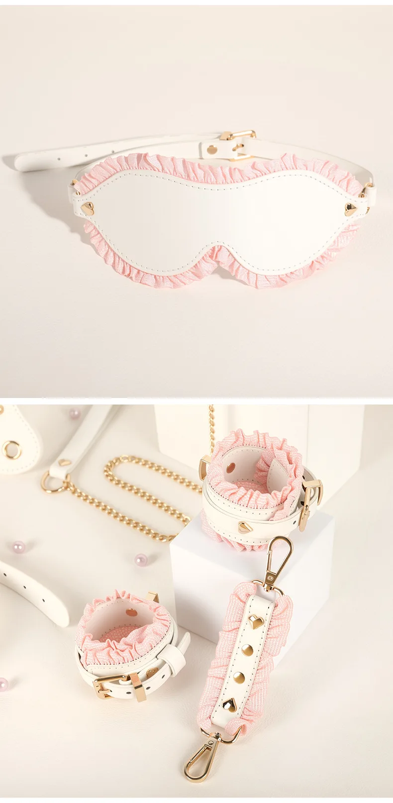 SM Fetish BDSM Bondage Erotic Toy Restraint Set Sex Toys For Women Handcuffs Collar Gag Eye Mask Hand Slap Couples Sex Tools