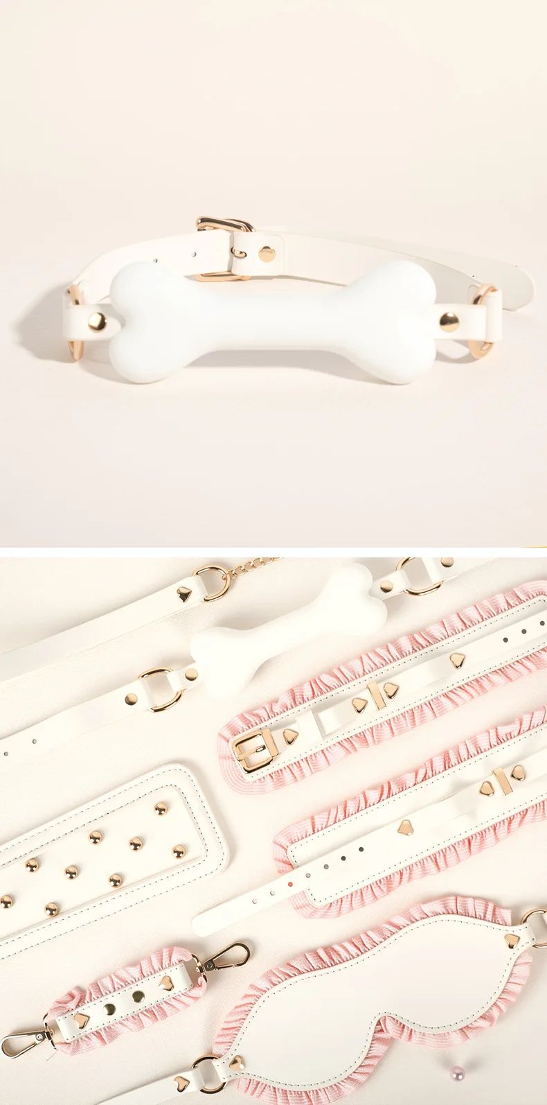 SM Fetish BDSM Bondage Erotic Toy Restraint Set Sex Toys For Women Handcuffs Collar Gag Eye Mask Hand Slap Couples Sex Tools