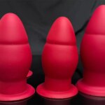 Plug Anal Vermelho Grande em Silicone