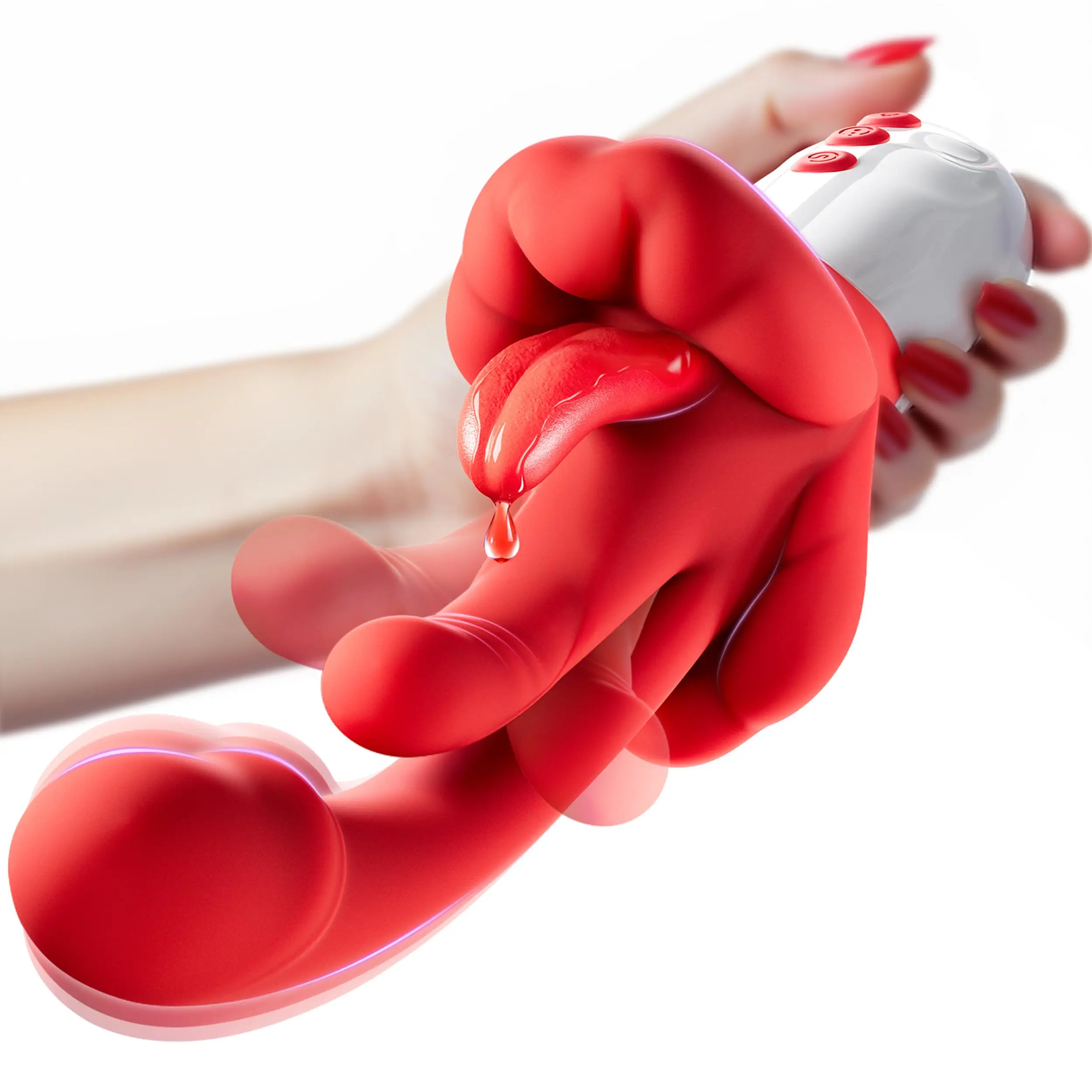 Vibrador 5 em 1 Inserção Ponto G Dildo Vibrator