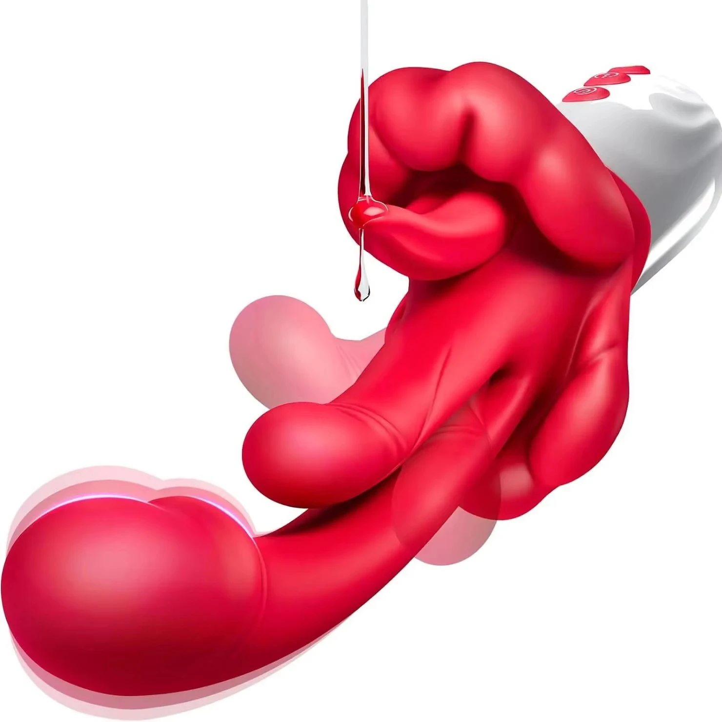 Vibrador 5 em 1 Inserção Ponto G Dildo Vibrator - Imagem 7