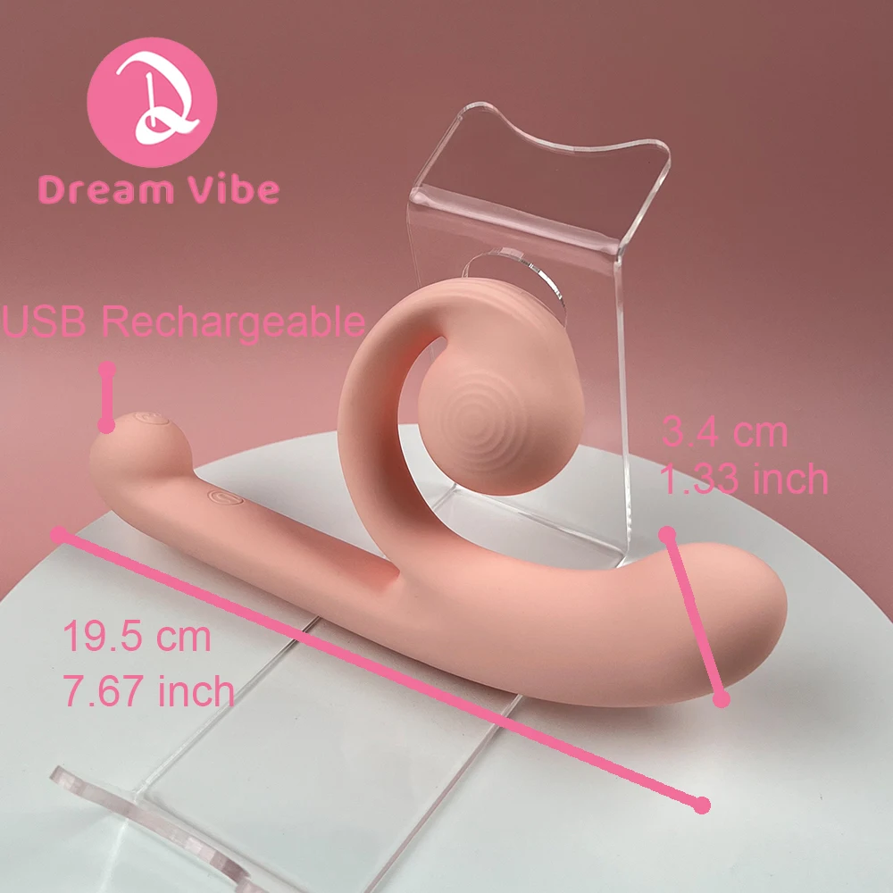 Pink Snail Vibrator G-spot Dildo Penetration Flexbile Snail for Perfect Clit Fit Stimulaiton 10 Modes Pleasur Sex Toy for Woman