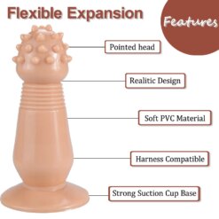 Plug Anal Textura De Estrela Da Manhã Big Buttplug Estimulador