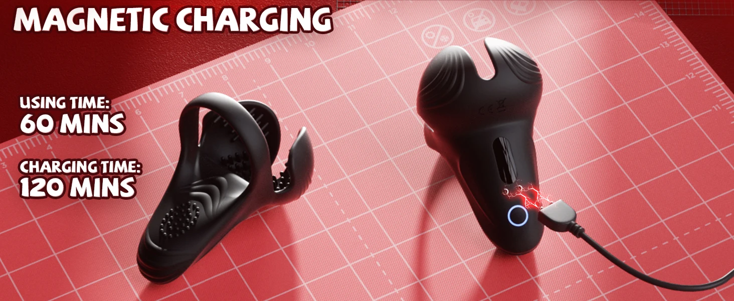 HESEKS Male Vibrating Cock Ring Testicle Stimulator Erection Penis Ring Vibrator with 10 Vibrations Adult Sex Toys for Couple 18