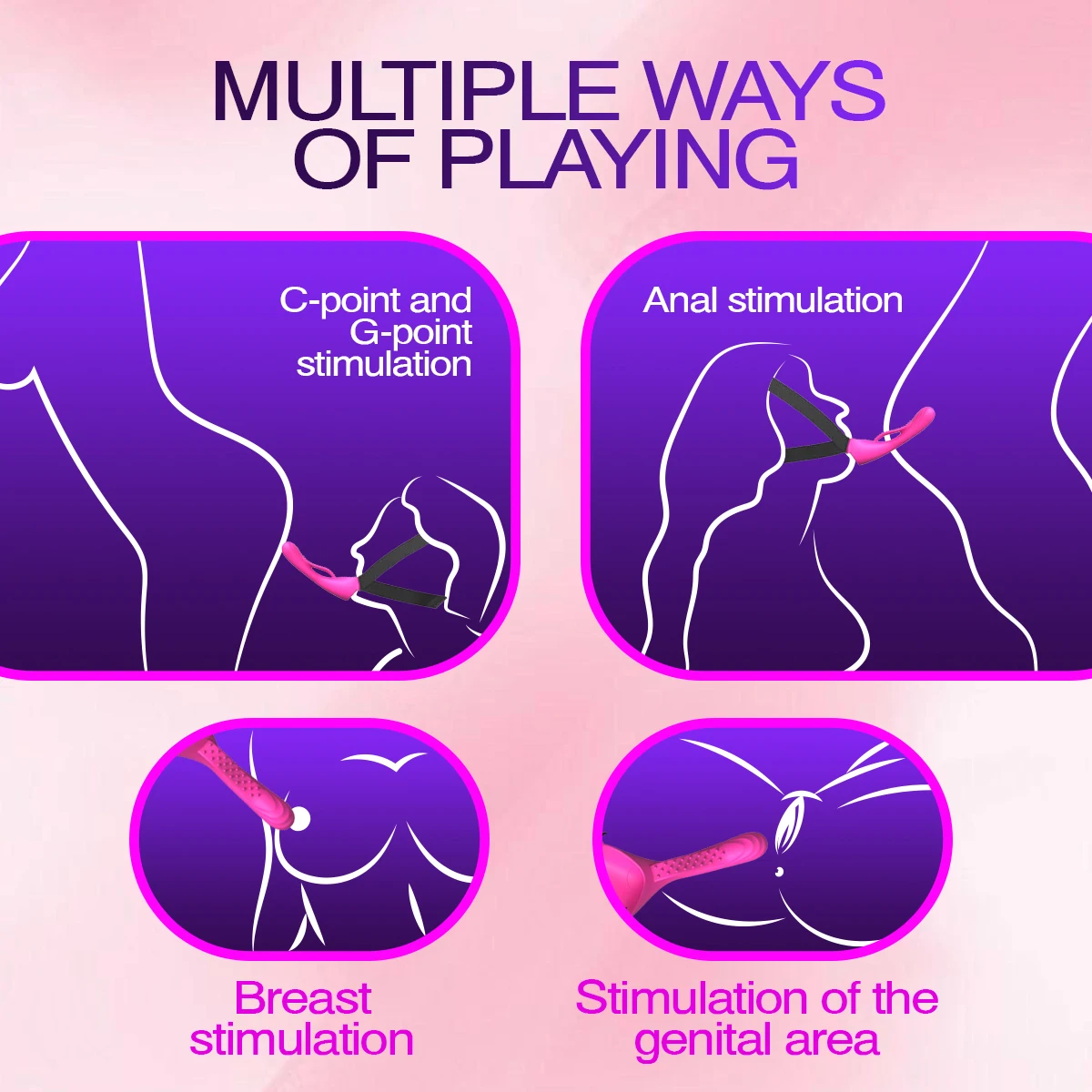 HESEKS Vibrator G-Spot Anal Stimulation Dildo Strap-On Face Chin Harness Head-Mounted Dildo Oral Solo Play Sex Toys for Couple HESEKS Vibrator G-Spot Anal Stimulation Dildo Strap-On Face Chin Harness Head-Mounted Dildo Oral Solo Play Sex Toys for Couple