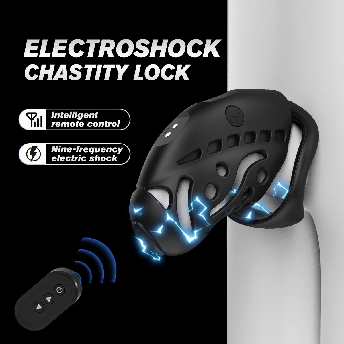 Gaiola Peniana BDSM com Choque Elétrico e Controle Remoto