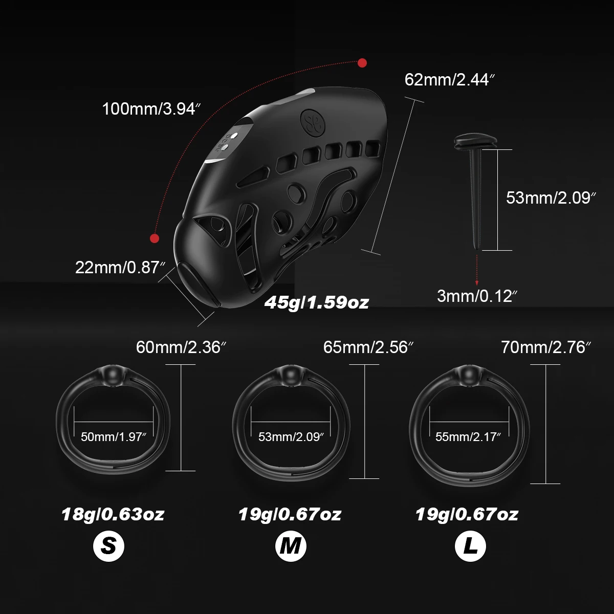 Gaiola Peniana BDSM com Choque Elétrico e Controle Remoto - Imagem 3