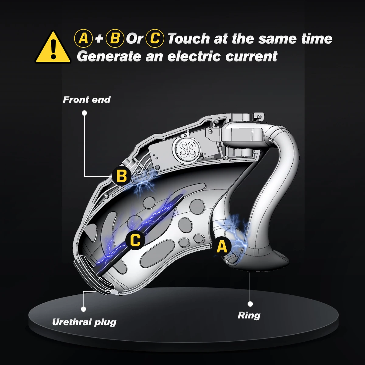 Gaiola Peniana BDSM com Choque Elétrico e Controle Remoto - Imagem 2