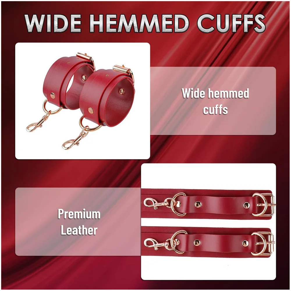 BDSM Handcuffs Ankle Adjustable Bondage Porn Kit Harness Bar Handcuffs Fetish Restraint Set Sex Toys for Adult Couples Games