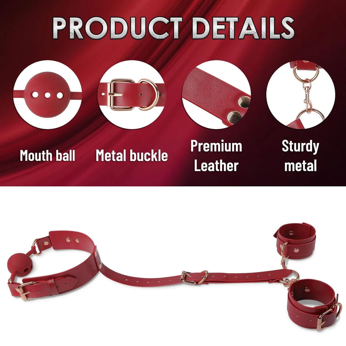 BDSM Handcuffs Ankle Adjustable Bondage Porn Kit Harness Bar Handcuffs Fetish Restraint Set Sex Toys for Adult Couples Games