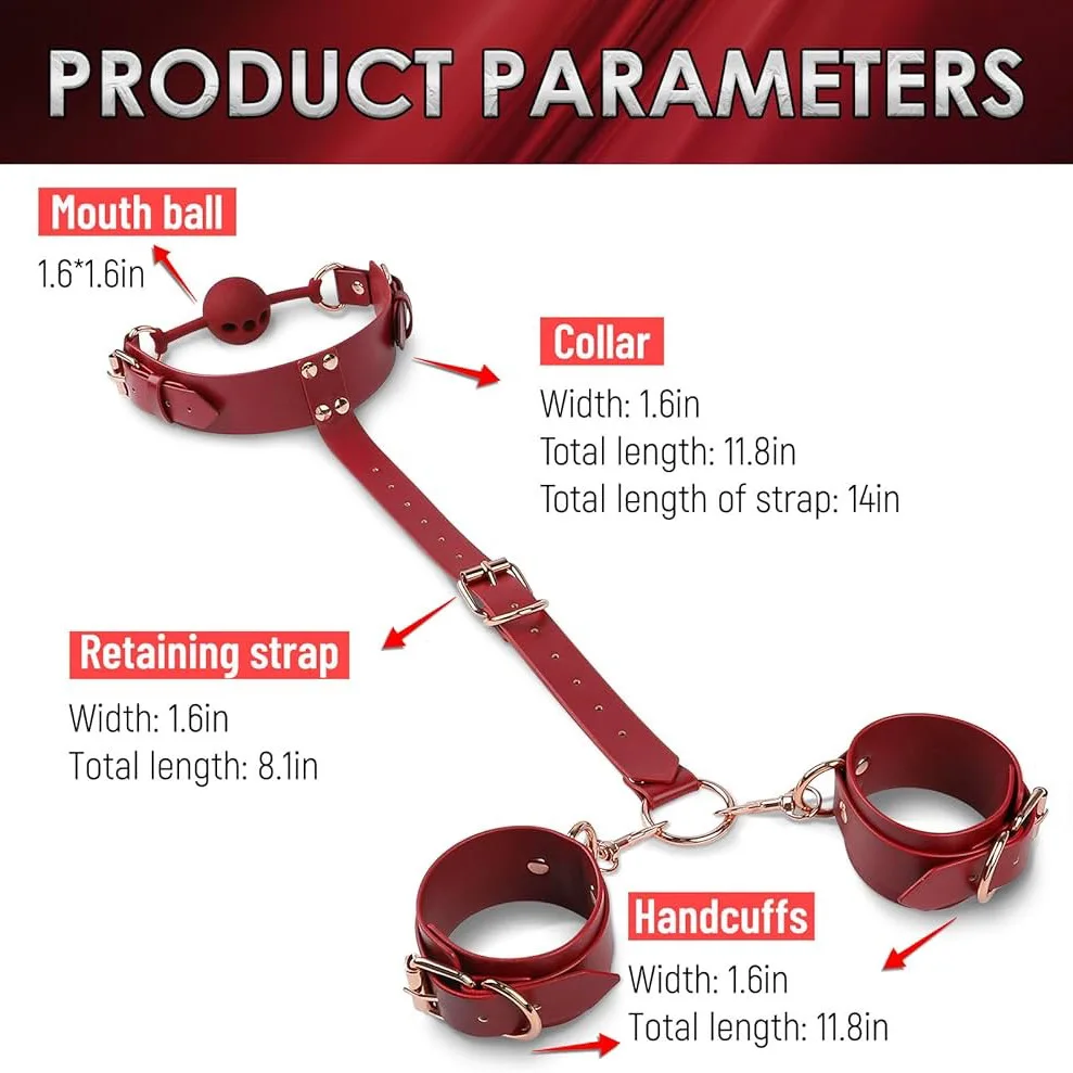 BDSM Handcuffs Ankle Adjustable Bondage Porn Kit Harness Bar Handcuffs Fetish Restraint Set Sex Toys for Adult Couples Games