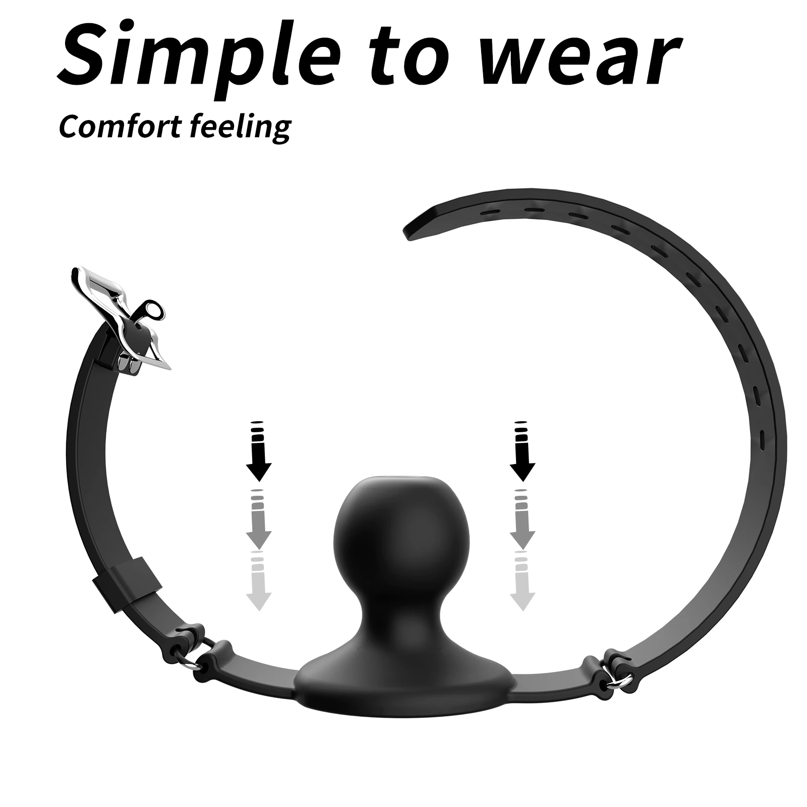 SM Mouth Ball Fixed Tongue Breathable Ball Gag Adjustable Belt Mouth Adult Games Erotic Product Sex Toys for Couples Role Play