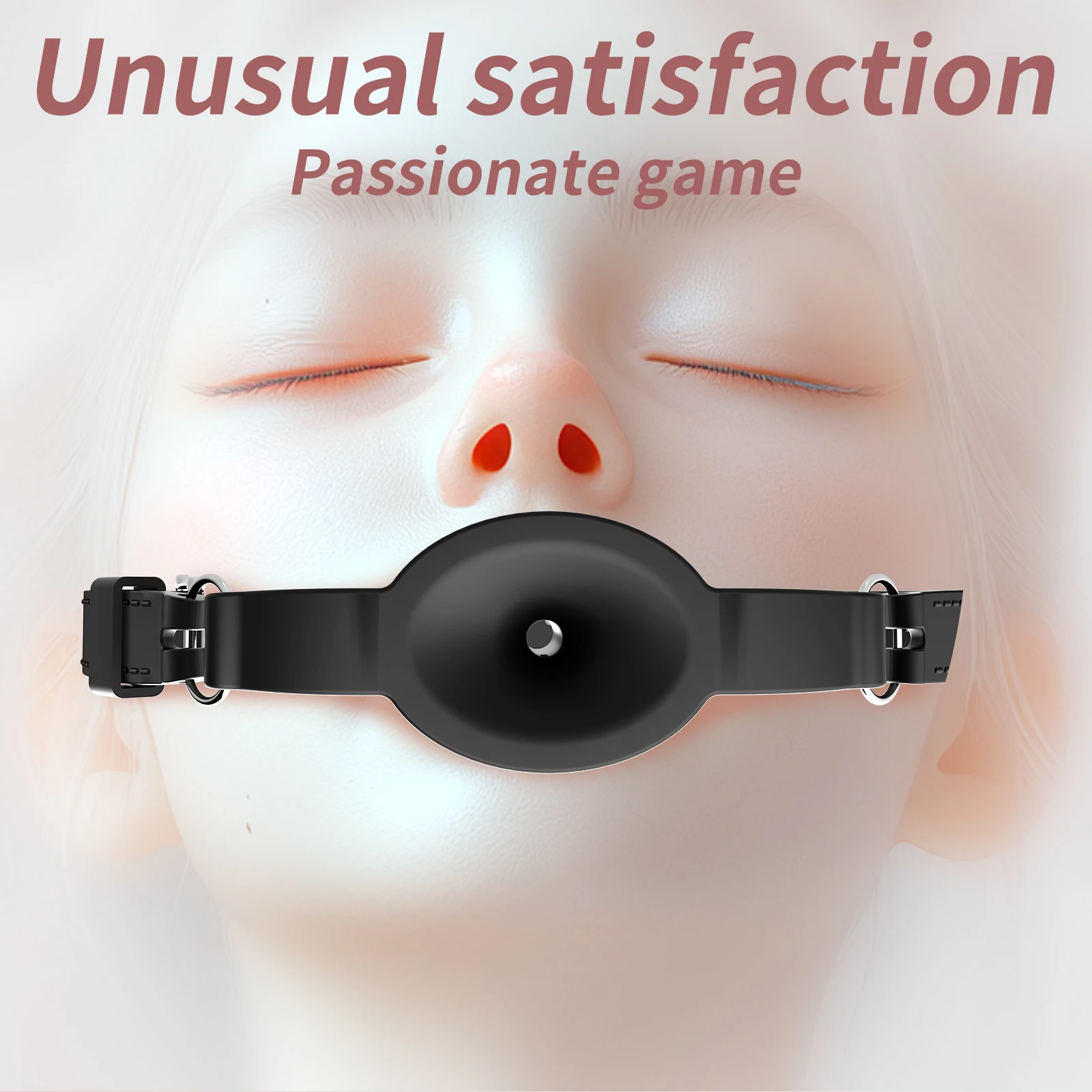 SM Mouth Ball Fixed Tongue Breathable Ball Gag Adjustable Belt Mouth Adult Games Erotic Product Sex Toys for Couples Role Play