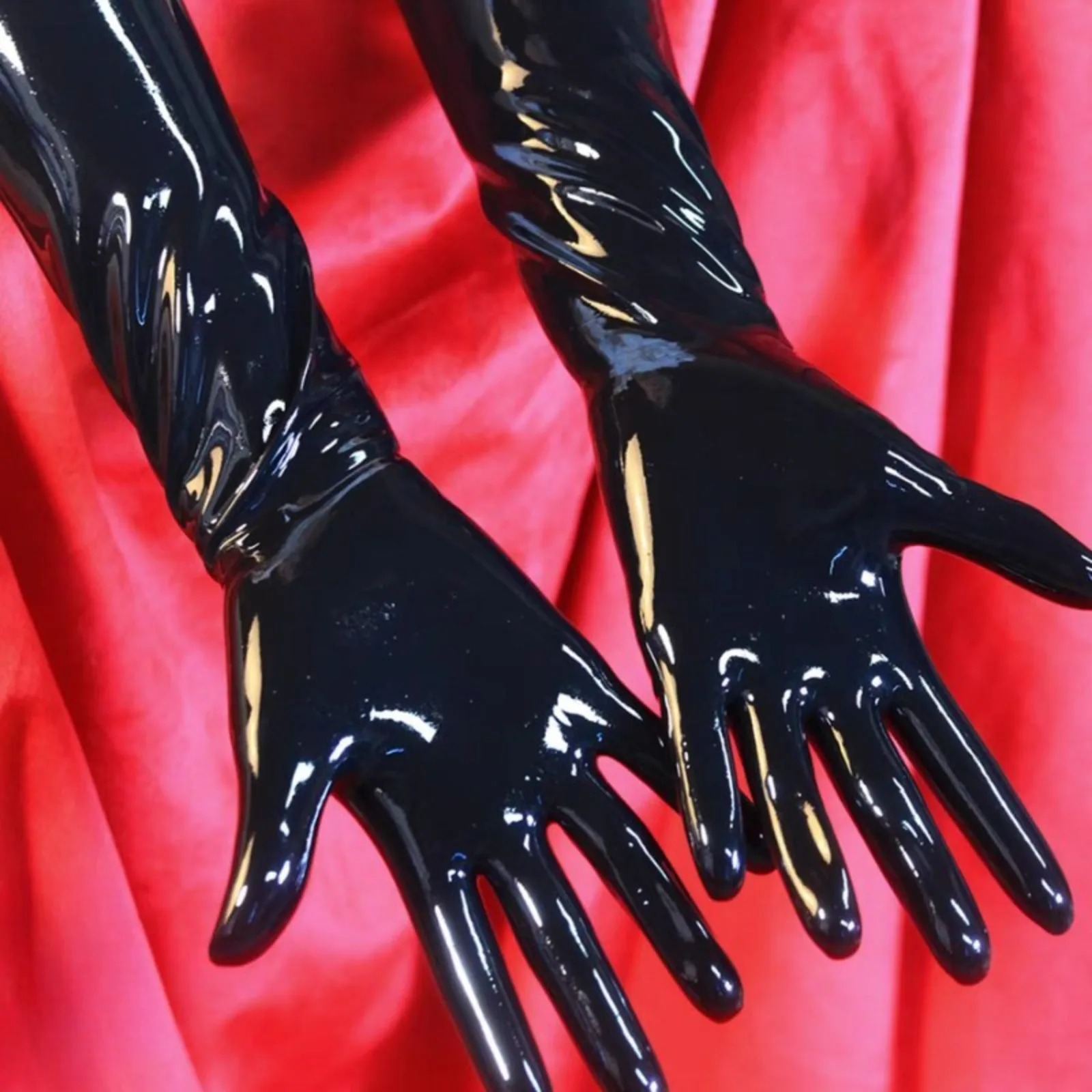1 Pair of Sexy Black Short Latex Gloves Cosplay Fetish Wear Man Women Mittens Fetish 5 Finger Wrist Length Sex Toys Adult Games 1 Pair of Sexy Black Short Latex Gloves Cosplay Fetish Wear Man Women Mittens Fetish 5 Finger Wrist Length Sex Toys Adult Games