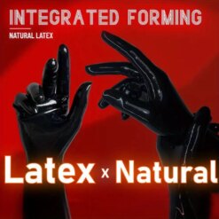 Luvas Curtas de Látex Brilhante Sexy Black Short Latex Gloves