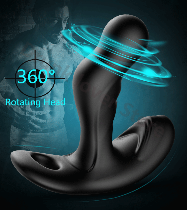 Vibrador Massageador Masculino Anal com Rotação G Spot Próstata