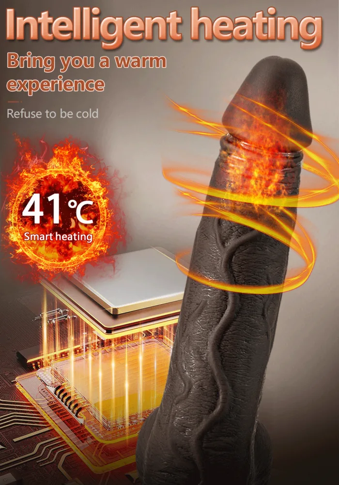 Dildo realista com aquecimento inteligente até 41 graus