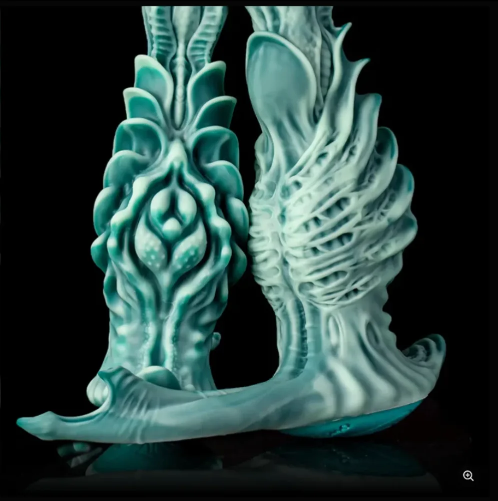 Textura alien com pétalas e nervuras do dildo monstruoso