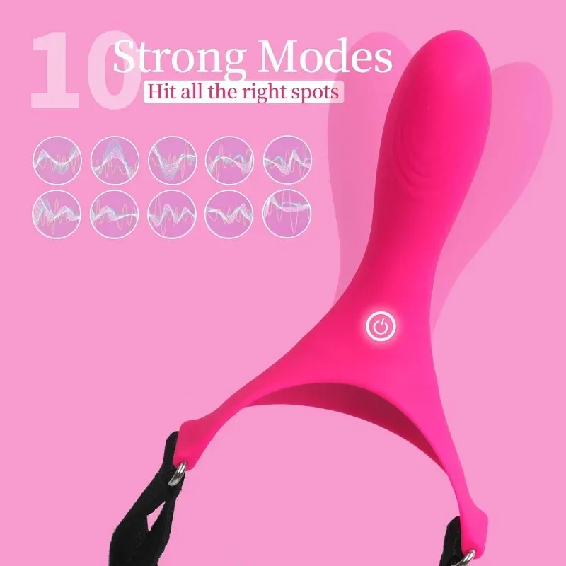 Vibrador ponto G de silicone rosa com 10 modos de vibração