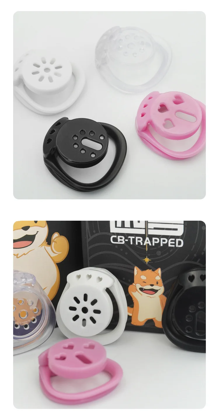 Flat SM Chastity Cage Erotic Male Escape-proof Chastity Lock Birdcage CB Bondage Cock Chastity Lock Conditioning Abstinence 성인용품