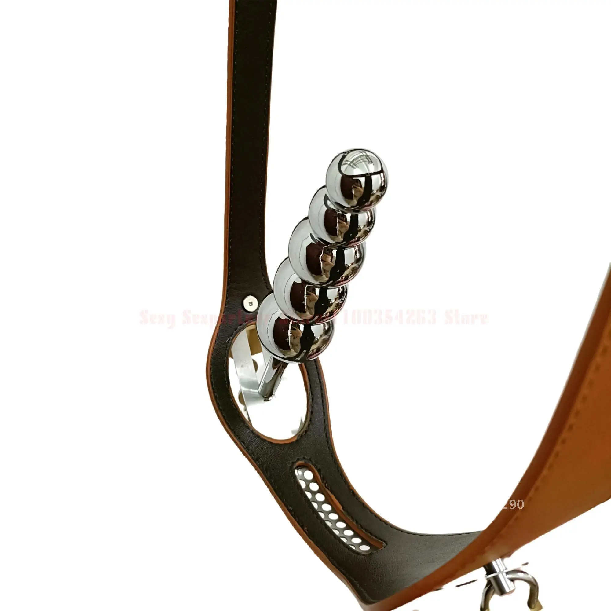 Leather T-Shaped Female Chastity Belt Bdsm Strap On Pants Sex Lock Toys Masturbator Fetish Device Chastity Underwear Adjustable