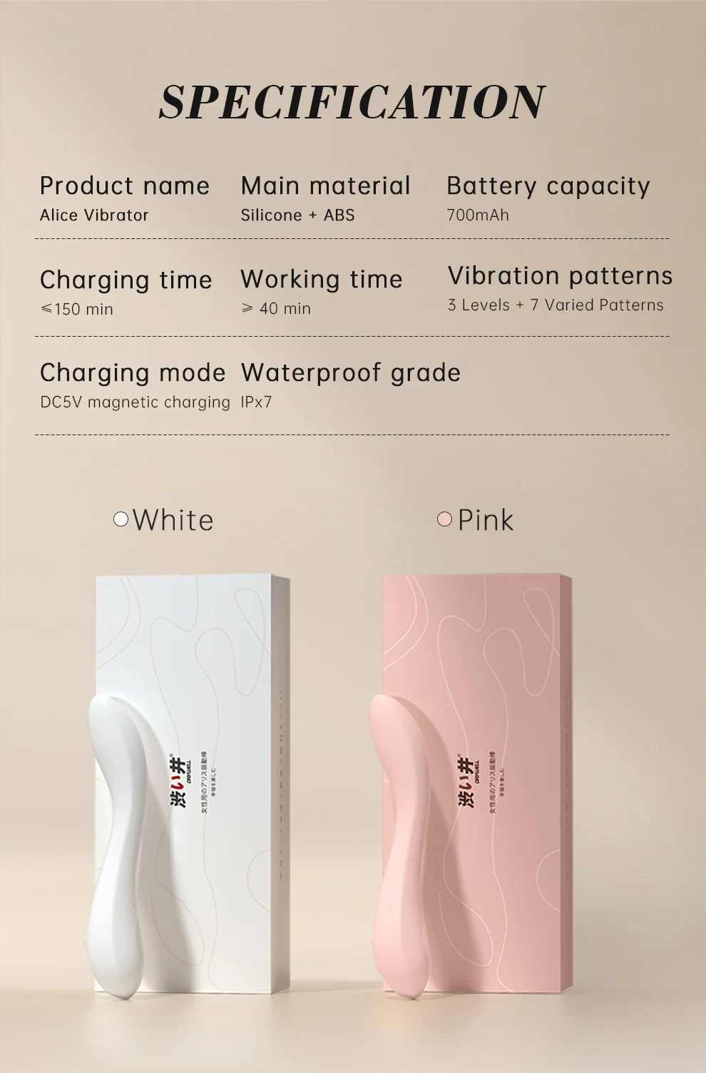 DRYWELL G-Spot Vibrator for Women Clitoris Stimulator Auto-Heating 10 Vibration Modes Masturbator for Beginner Soft Silicone Toy