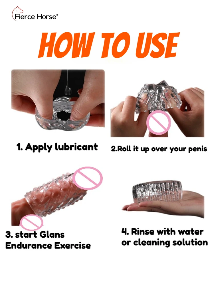 Male Masturbator Glans Exercise Sucking Pocket Pussy Transparent 9cm Masturbation Cup Penile Massager Sex Toys for Men Blowjob