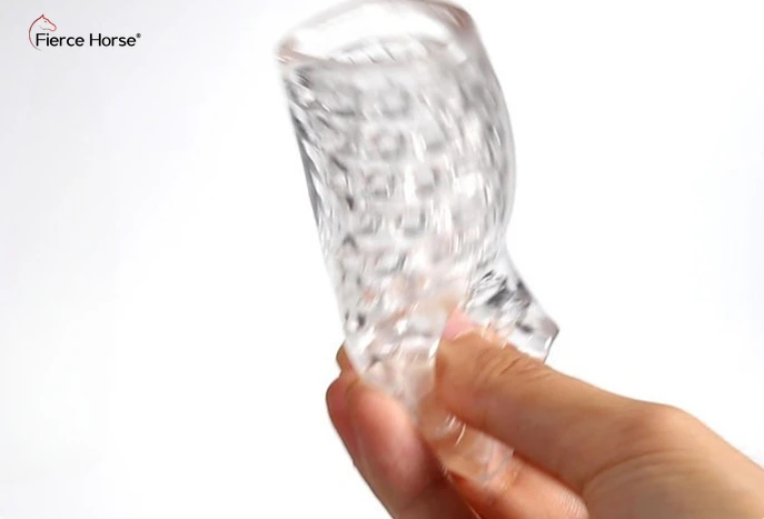 Male Masturbator Glans Exercise Sucking Pocket Pussy Transparent 9cm Masturbation Cup Penile Massager Sex Toys for Men Blowjob