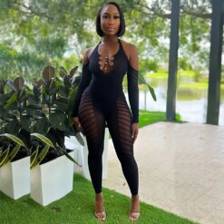 Alternative view of Bodystocking Arrastão Plus Size Sexy