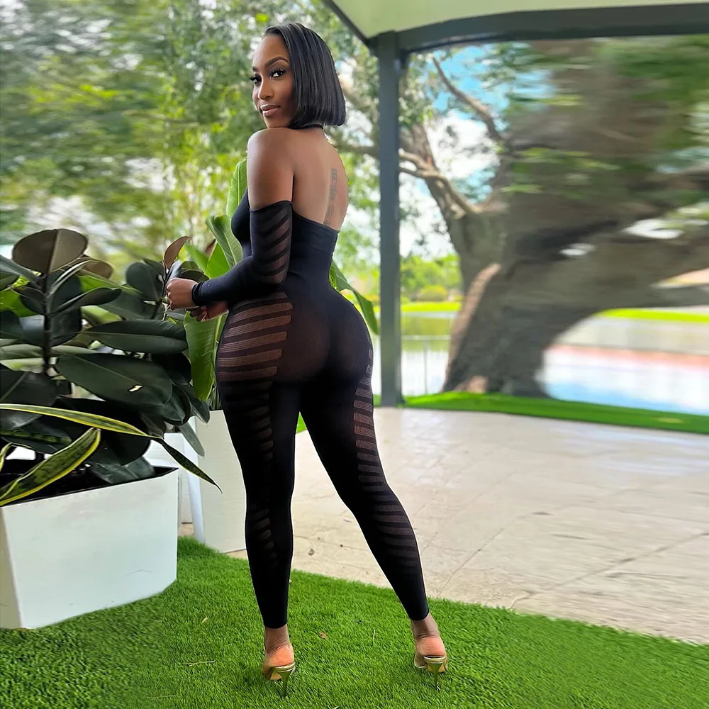 Bodystocking Arrastão Plus Size Sexy - Imagem 4