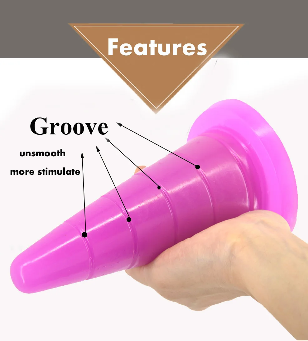 New Silicone Anal Plug Prostate Massage Stick with Soft Skin and Simulated Dildo Anal Plug SM Adult Male and Female Backyard Toy