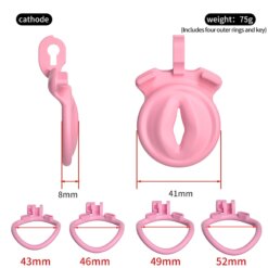 Cinto de Castidade Positiva Negativa Flat Cage