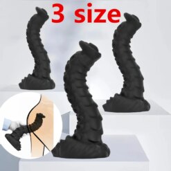 Dildo Enorme Textura Escamas com Ventosa Huge Anal Plug