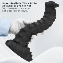 Alternative view of Dildo Enorme Textura Escamas com Ventosa Huge Anal Plug