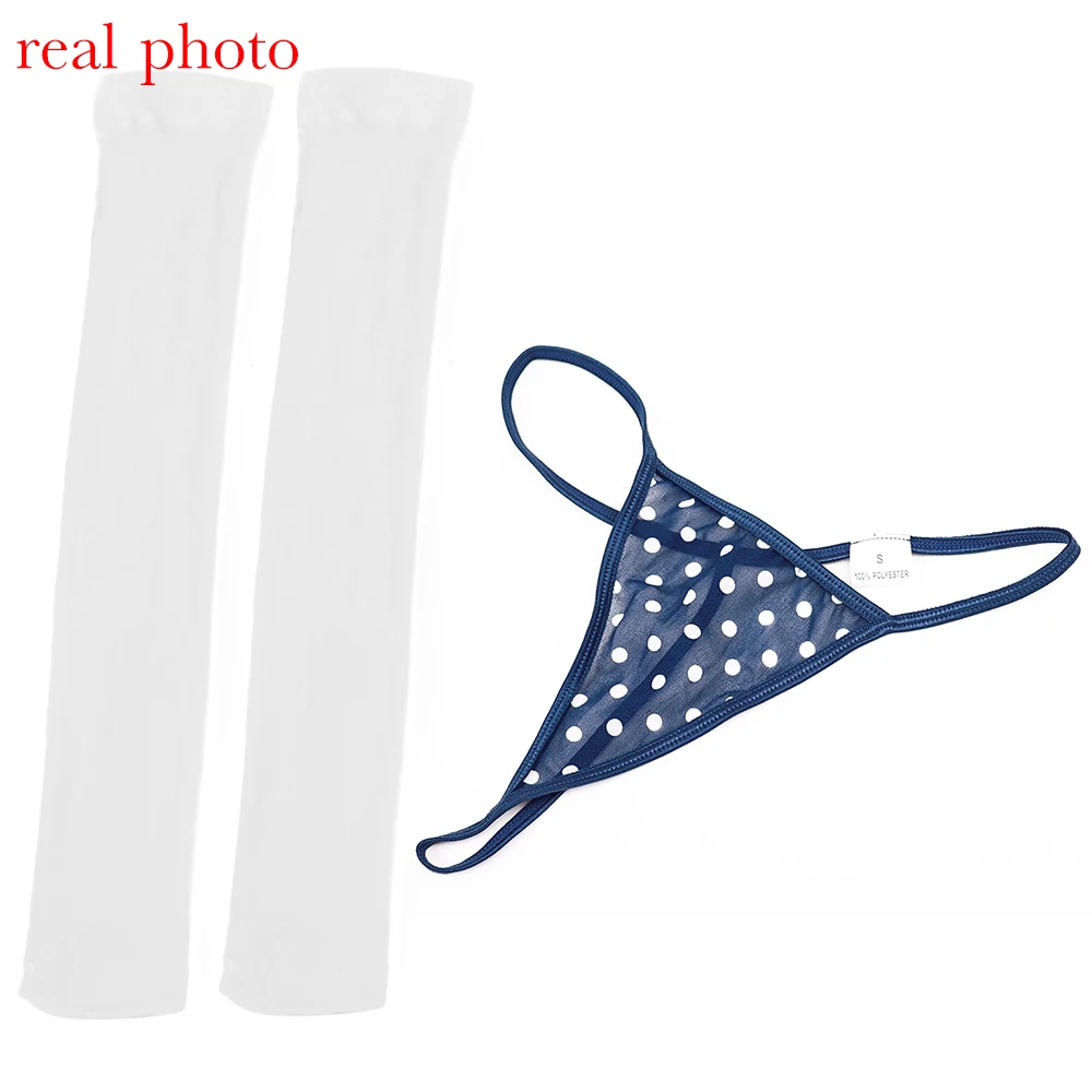 Ellolace Polka Dot Lingerie 5-Piece Off Shoulder Ruffled Top Skirt Thongs Stocking Romantic Intimate Goods Exotic Sets Ellolace Polka Dot Lingerie 5-Piece Off Shoulder Ruffled Top Skirt Thongs Stocking Romantic Intimate Goods Exotic Sets