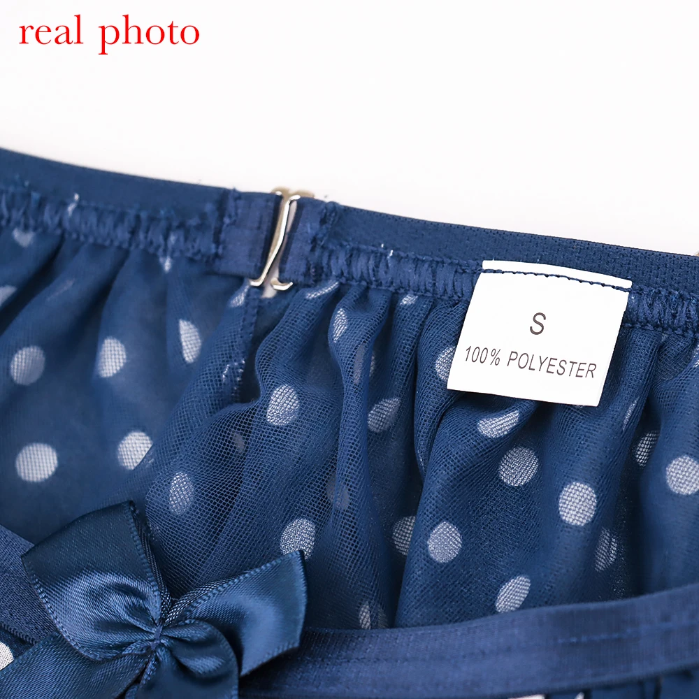 Ellolace Polka Dot Lingerie 5-Piece Off Shoulder Ruffled Top Skirt Thongs Stocking Romantic Intimate Goods Exotic Sets Ellolace Polka Dot Lingerie 5-Piece Off Shoulder Ruffled Top Skirt Thongs Stocking Romantic Intimate Goods Exotic Sets