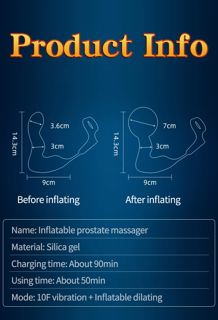 Huge Inflatable Anal Dildo Vibrator Remote Control Prostate Massager With Ring Vibrating Big Anal Expansion Sex Toys For Man Gay