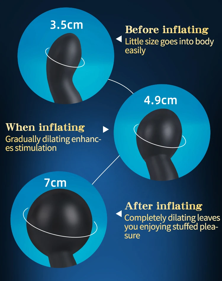 Huge Inflatable Anal Dildo Vibrator Remote Control Prostate Massager With Ring Vibrating Big Anal Expansion Sex Toys For Man Gay