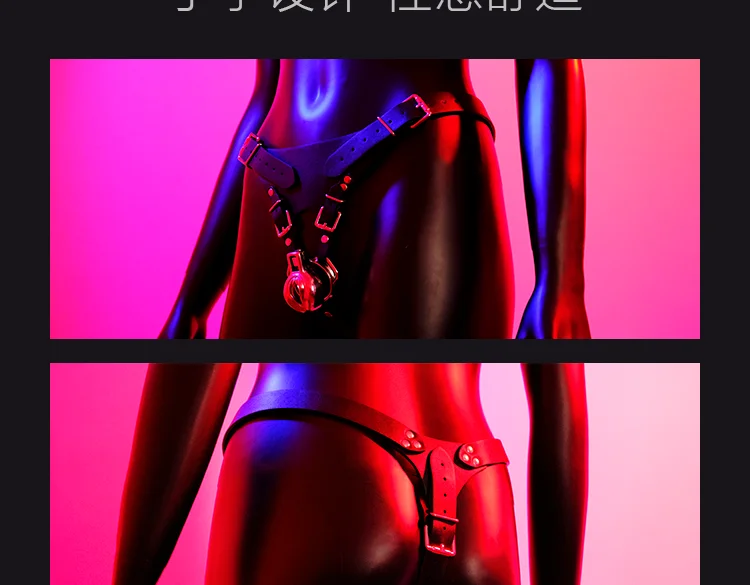 New Three-Point Chastity Cage Assisted Restraint T-Pants BDSM Men's Leather Chastity Belt Sexy Underwear Sexy Toys for Men Sissy