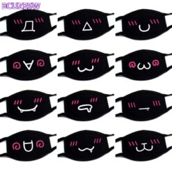 Alternative view of Máscara Preta WuW Cartoon Black Cotton Mask