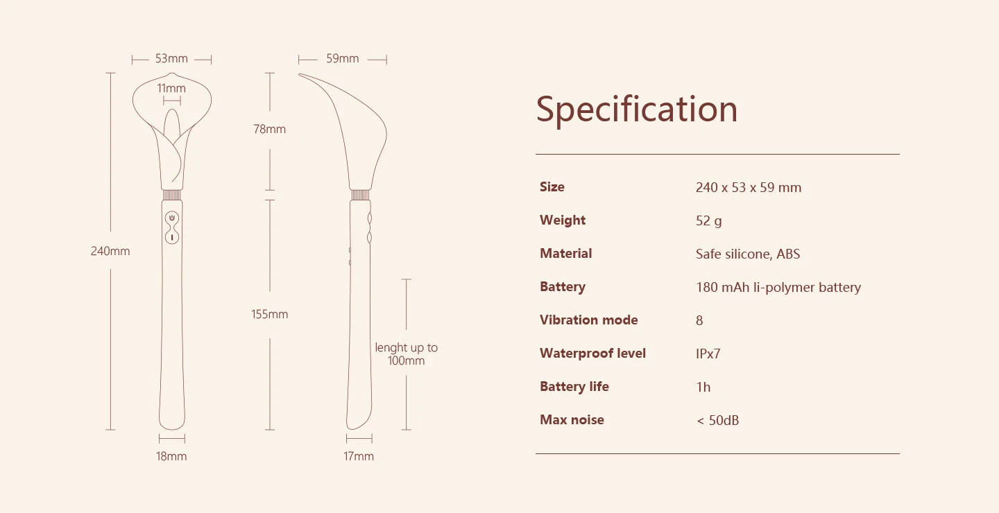 ZALO Calla Dual-head Vibrating Sensual Wand for Women Couples, Female Clitoris Nipples Vibrator Clit Stimulator, Adult Sex Toys ZALO Calla Dual-head Vibrating Sensual Wand for Women Couples, Female Clitoris Nipples Vibrator Clit Stimulator, Adult Sex Toys