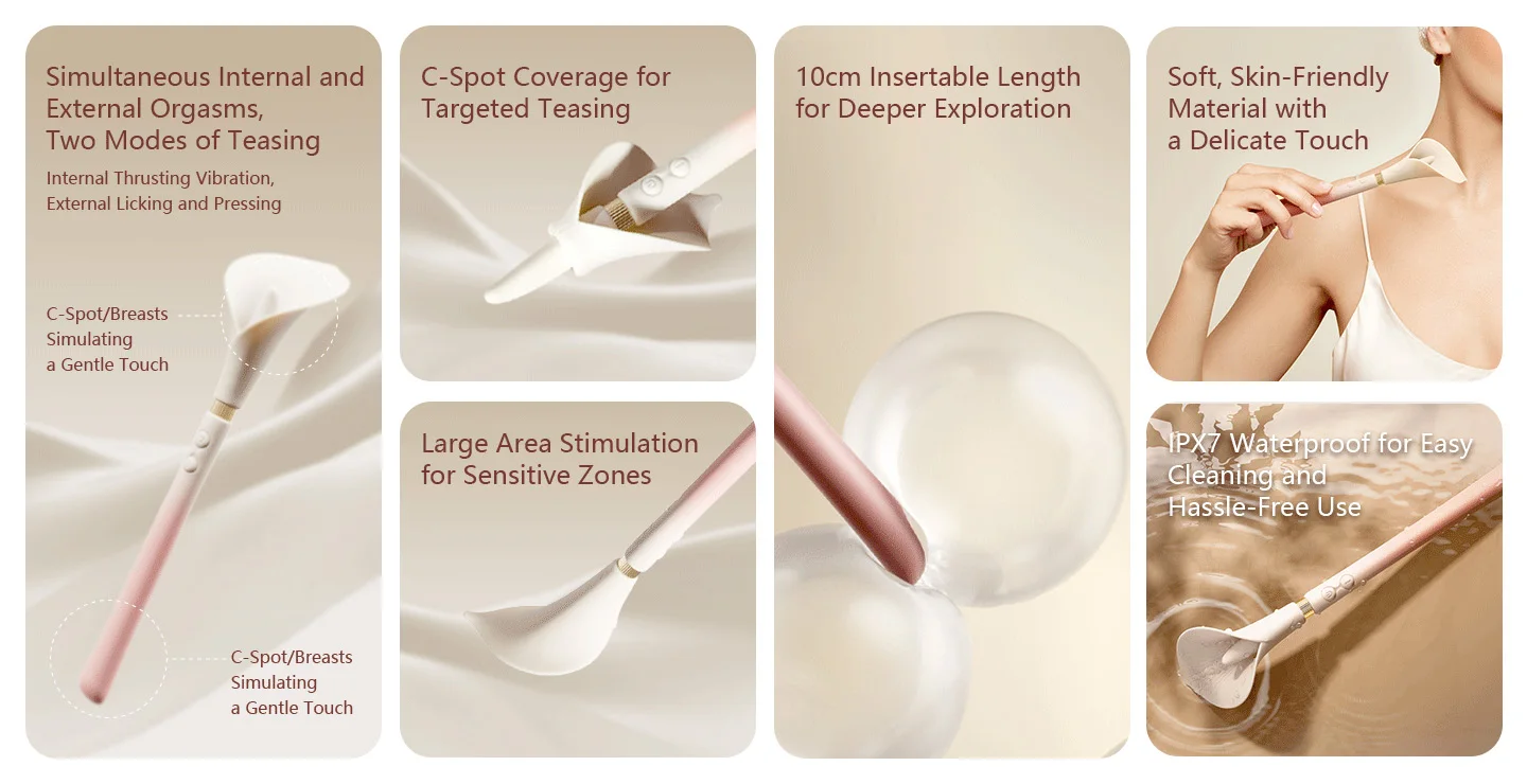 ZALO Calla Dual-head Vibrating Sensual Wand for Women Couples, Female Clitoris Nipples Vibrator Clit Stimulator, Adult Sex Toys