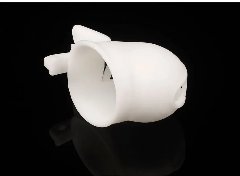 Bow Tie Chastity Cage Sex Toy for Male Binding Rooster Cage Men's Erectile Control with 4 Size Cock Rings Pink/White Penis Lock