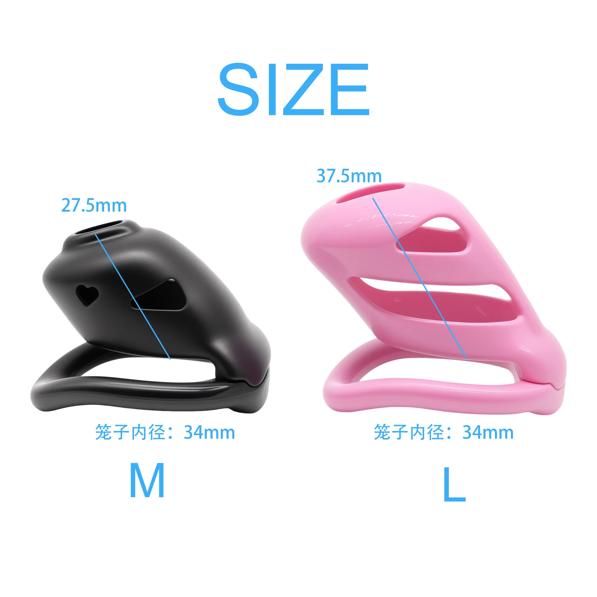 Men's Heart-Shaped Chastity Cage with Embedded Invisible Small Lock Core Penis Lock Sissy Chastity Belt BDSM Gay Sex Toy for Men