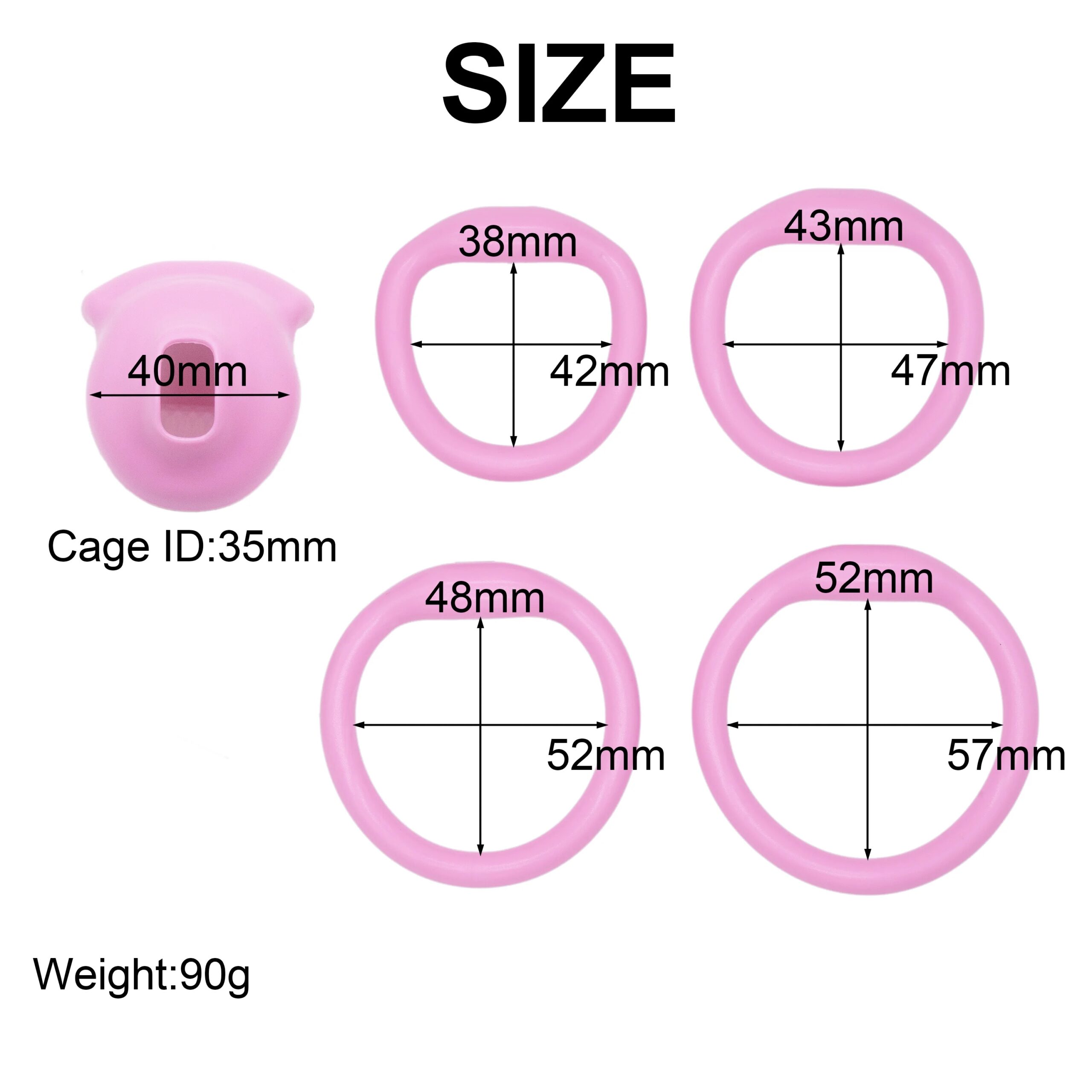 Men's small lid chastity lock, fake girl CB chastity device, embedded lock core, invisible lock seat, lightweight chastity lock