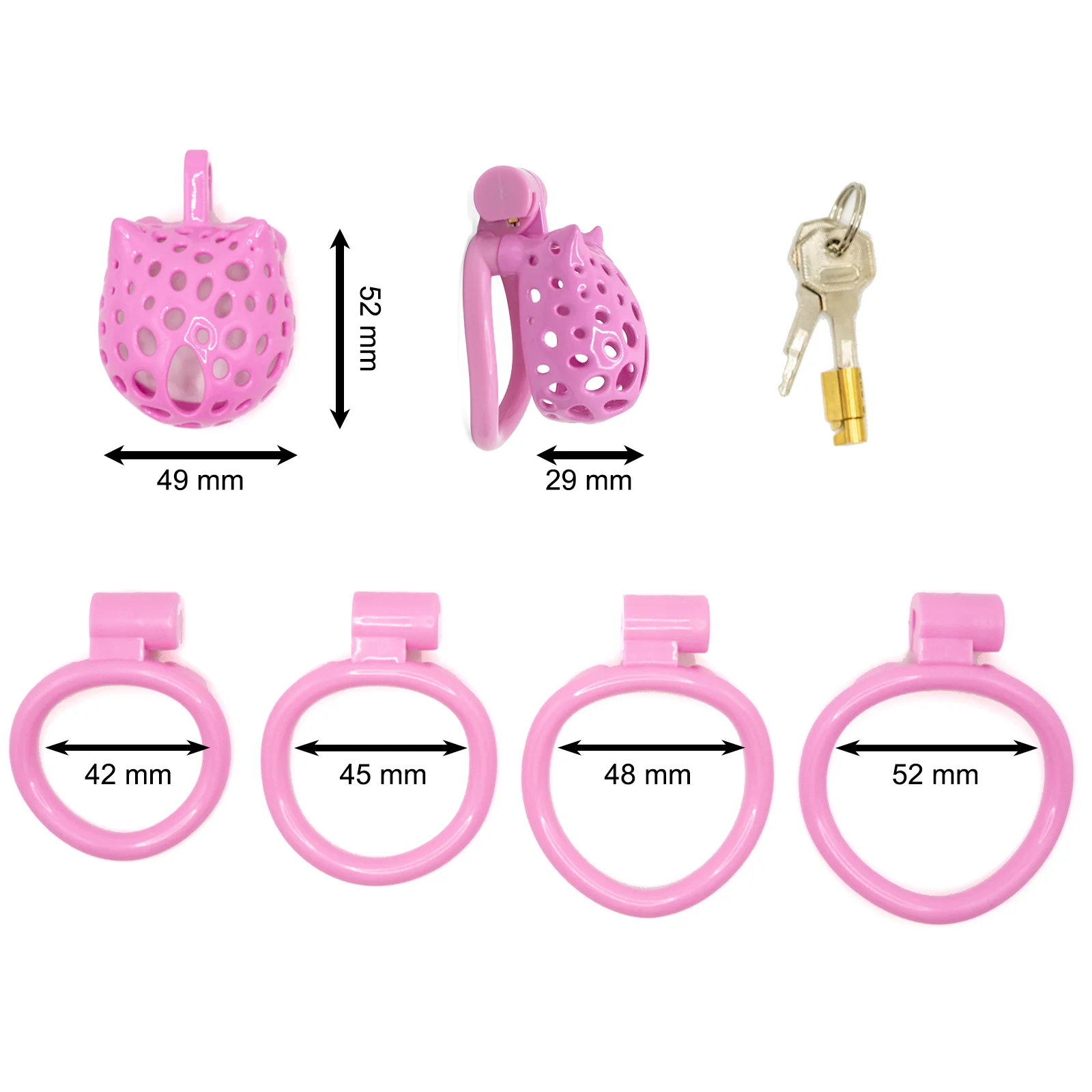 HESEKS Male Chastity Cage Sex Toys Sissy Femboy beginner flat chastity cage belt Cock Cage man lock Penis Rings Men Adult Goods